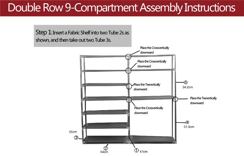 Многослойная стойка для обуви с двумя рядами 9 решеток комбинированный стиль