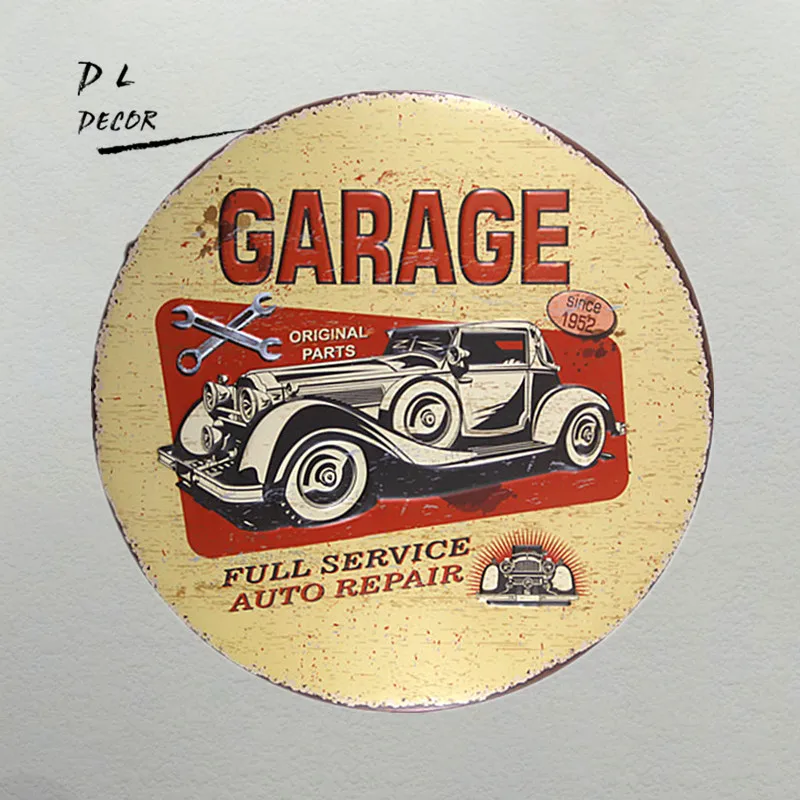 

DL-Garage signs vintage Full Service repair Hanging Painting MAN cave poster