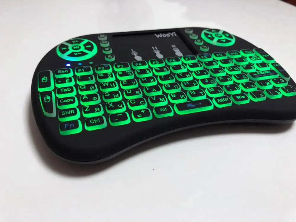 7 цветов с подсветкой Мини i8 Беспроводная клавиатура air mouse 2,4 ГГц русские буквы пульт дистанционного управления тачпад для Android TV Box Notebook