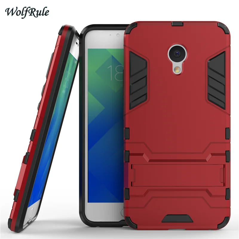 WolfRule For Meizu M5 Case Soft Rubber &amp Plastic Stand Anti Knock Cover 5.2'' &lt |