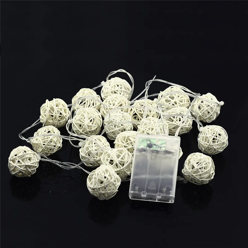 Ротанговый шар 2 м светодиодный светильник теплый белый Сказочный праздничный