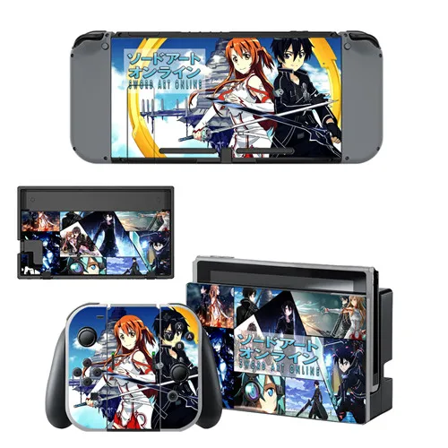 Sword Art Online наклейка для кожи виниловая наклейка для kingdoswitch наклейка для kingd Switch NS консоль и контроллер Joy-Con - Цвет: YSNS0664