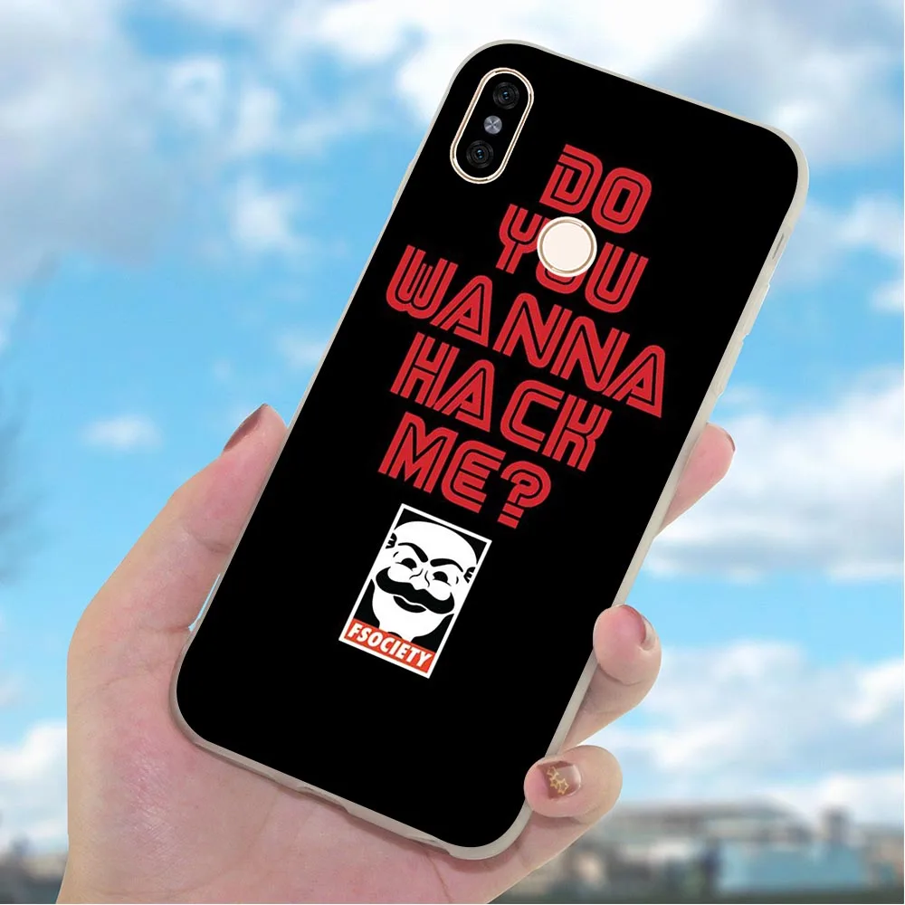 Чехол для телефона из мягкого ТПУ Xiaomi Mi 9se Mr Robot 9 8 Lite Redmi Note 6 Pro 4X A2 A1 4A 5 Plus 5A Prime 6A
