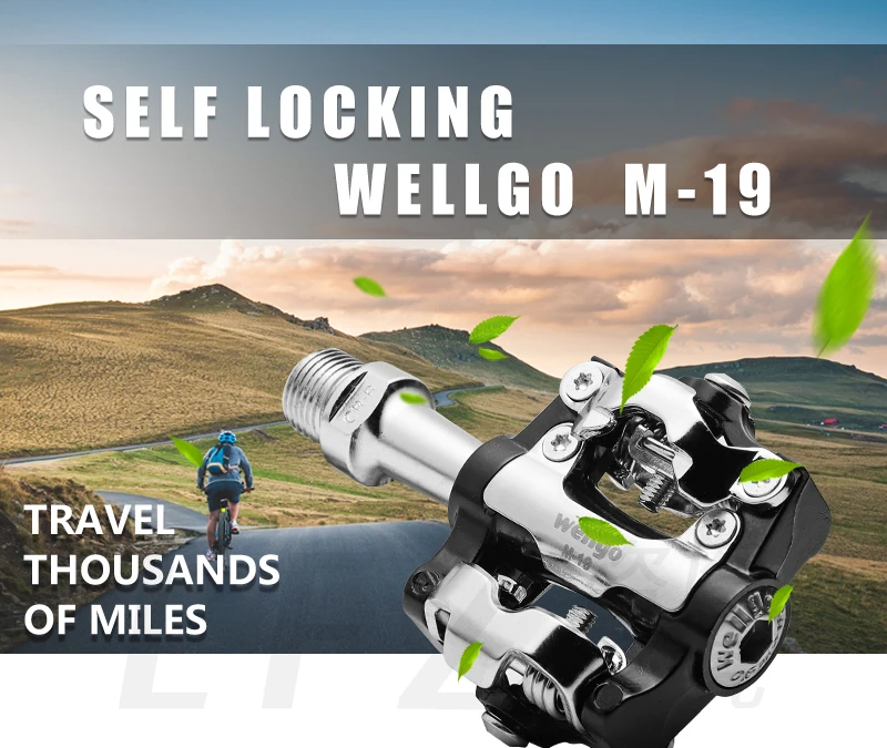 Wellgo M19 алюминиевый сплав MTB горный велосипед педаль герметичный подшипник бесклипсовая педаль SPD велосипед педали