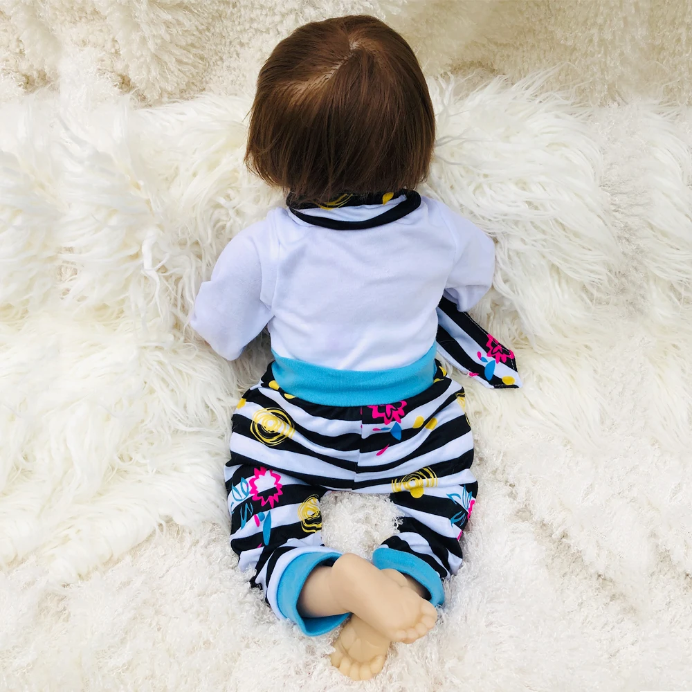 Красивый reborn boy 45 см силиконовая кукла bebe Reborn Baby игрушка для девочек детский