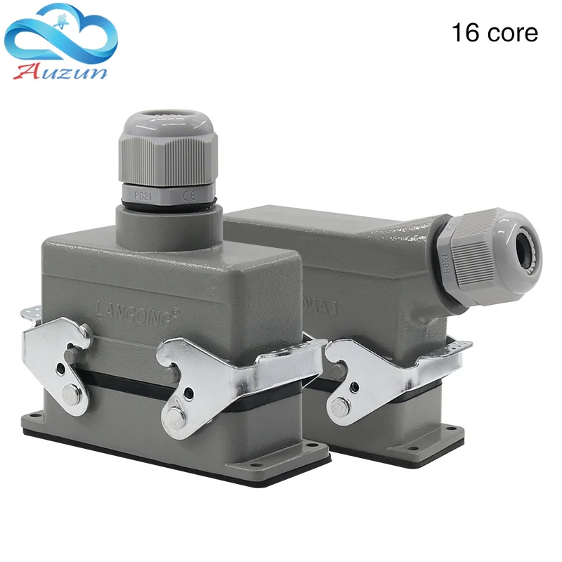 Прямоугольный H16B-HE-016-1 тяжелый 16-контактный разъем линии 16 a500v винтовая стопа