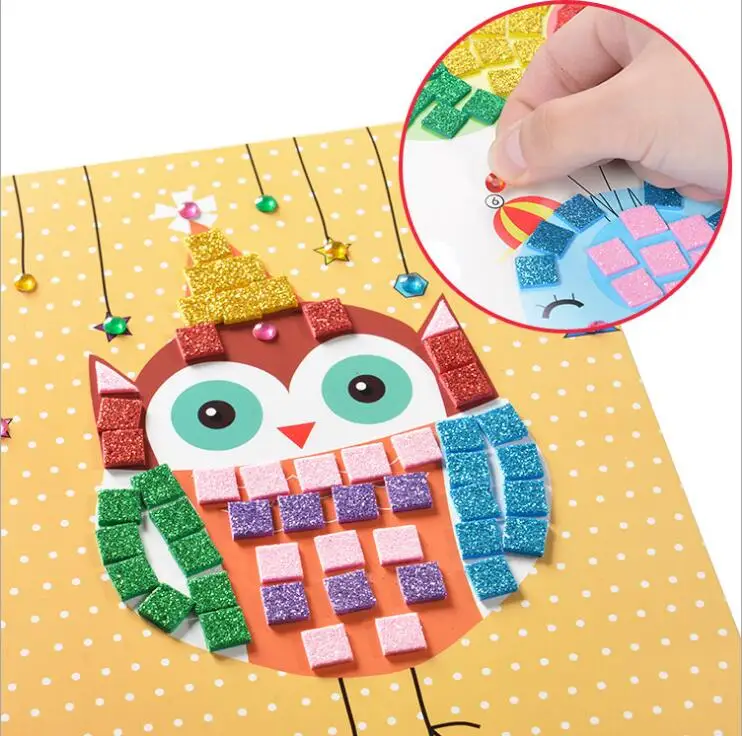 Мультяшный Кристалл EVA мозаичный стикер Детские художественные поделки 3D