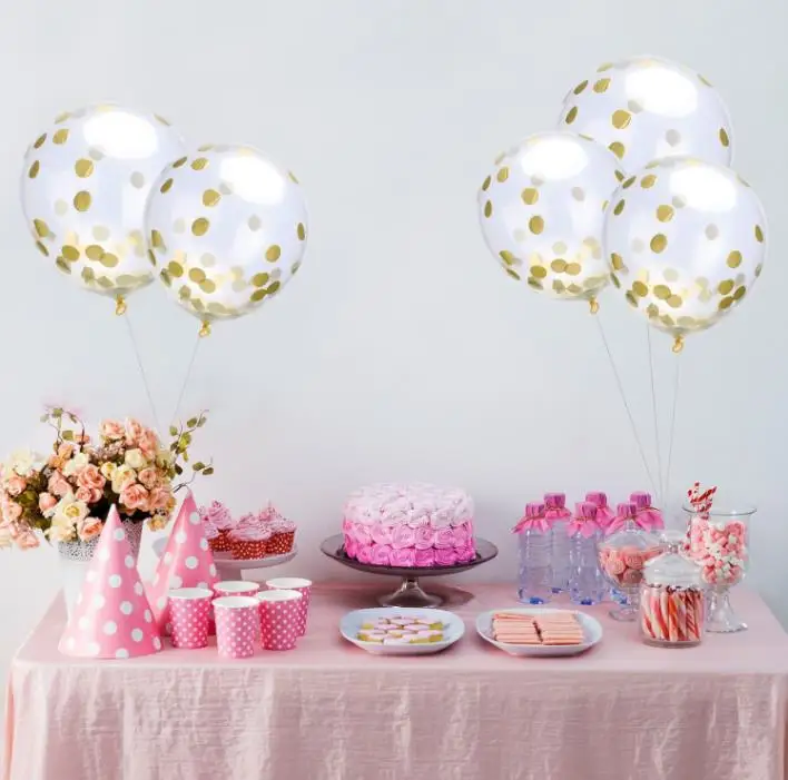 

Latex Free Balloon Gold Confetti Balloons 12 Inches Party Decoration Balloons With Golden Paper Dots Party Decorations Wedding
