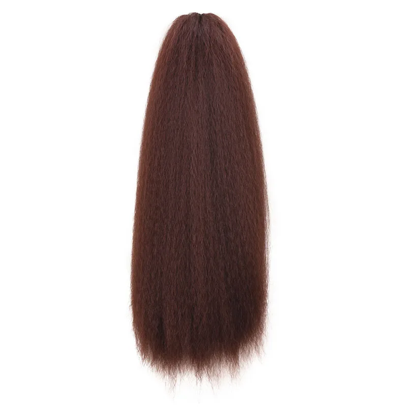 Jeedou прямые волосы Yaki конский хвост шнурок Updos хвосты 55 см 100 г Черный Коричневый синтетические волосы для наращивания пушистые Haipieces