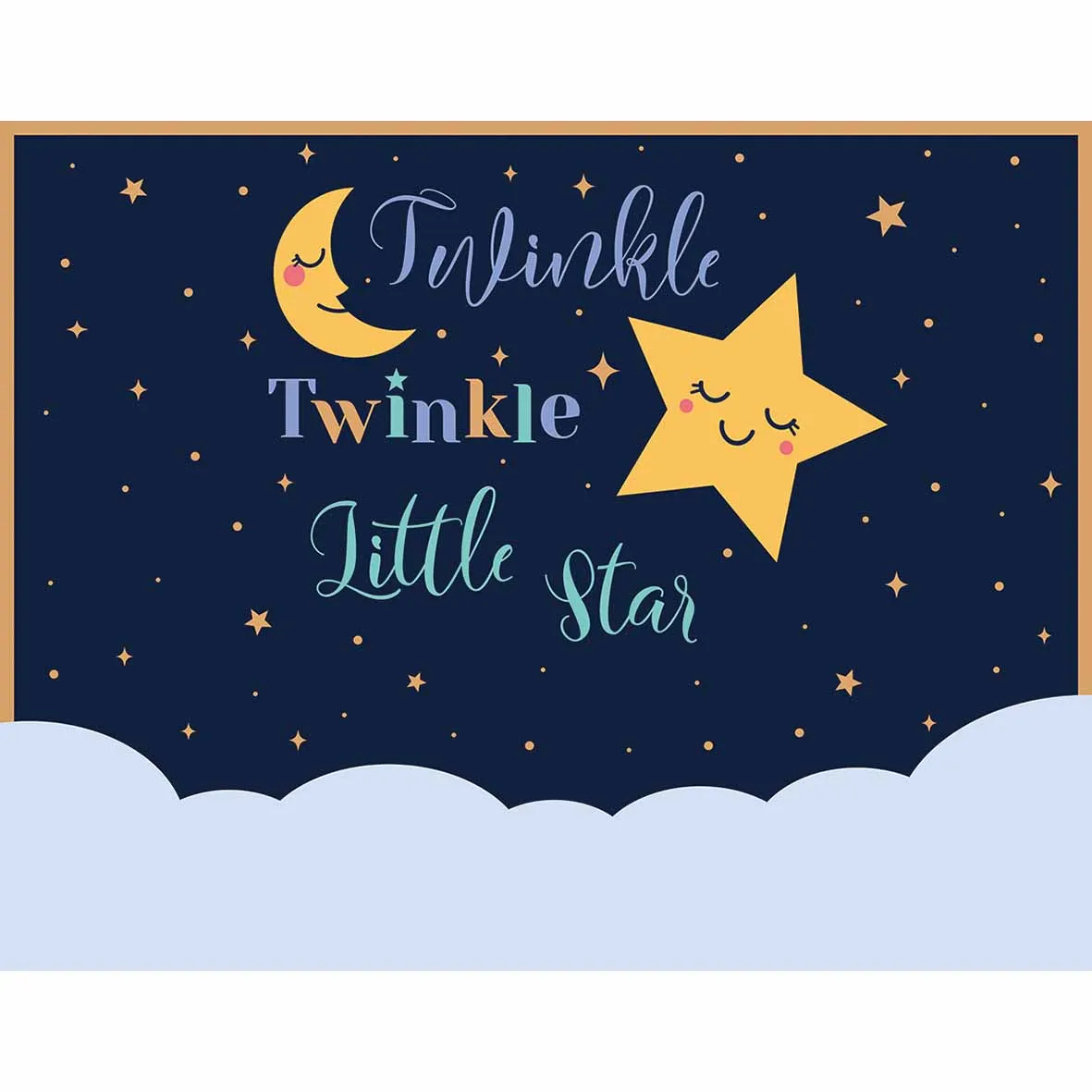 Allenjoy Звезды Луна мерцание облако вечерние ринка украшение фон Студия фото камера