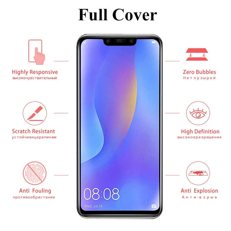 Новинка 9D закаленное стекло для Huawei Nova 3 3i 3e защита экрана huavei huawey Nova3 пленка |