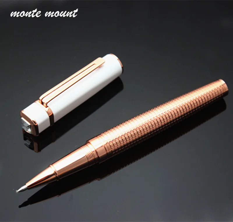 

1pc Roller ball Pen with Rose gold diamond pen Gift Set Luxury Sign Pens Business Office Gift Writing Stationery
