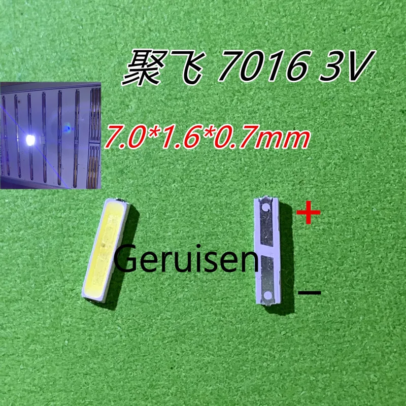 1000pcs/lot JUFEI LED 7016 Backlight TV DOUBLE CHIPS Cool white High Power 1.2W 3V for LCD Application | Лампы и освещение