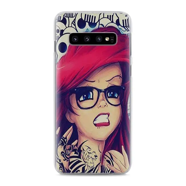 01 Чехол для телефона с изображением принцессы русалки Алисы для samsung Galaxy S10e S10 S8 S9 Plus M10 M20 M30 A50 S6 S7 Edge, Жесткий Чехол - Цвет: 01