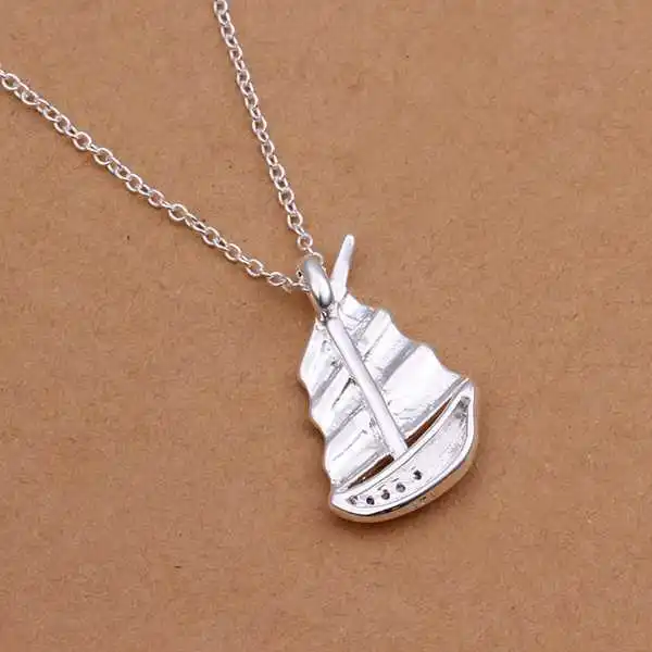 Free Shipping Accessory 925 Silver Necklaces &amp Pendants Fashion Jewelry Sailing Pendant Necklace SN333 Gift For Wome | Украшения и