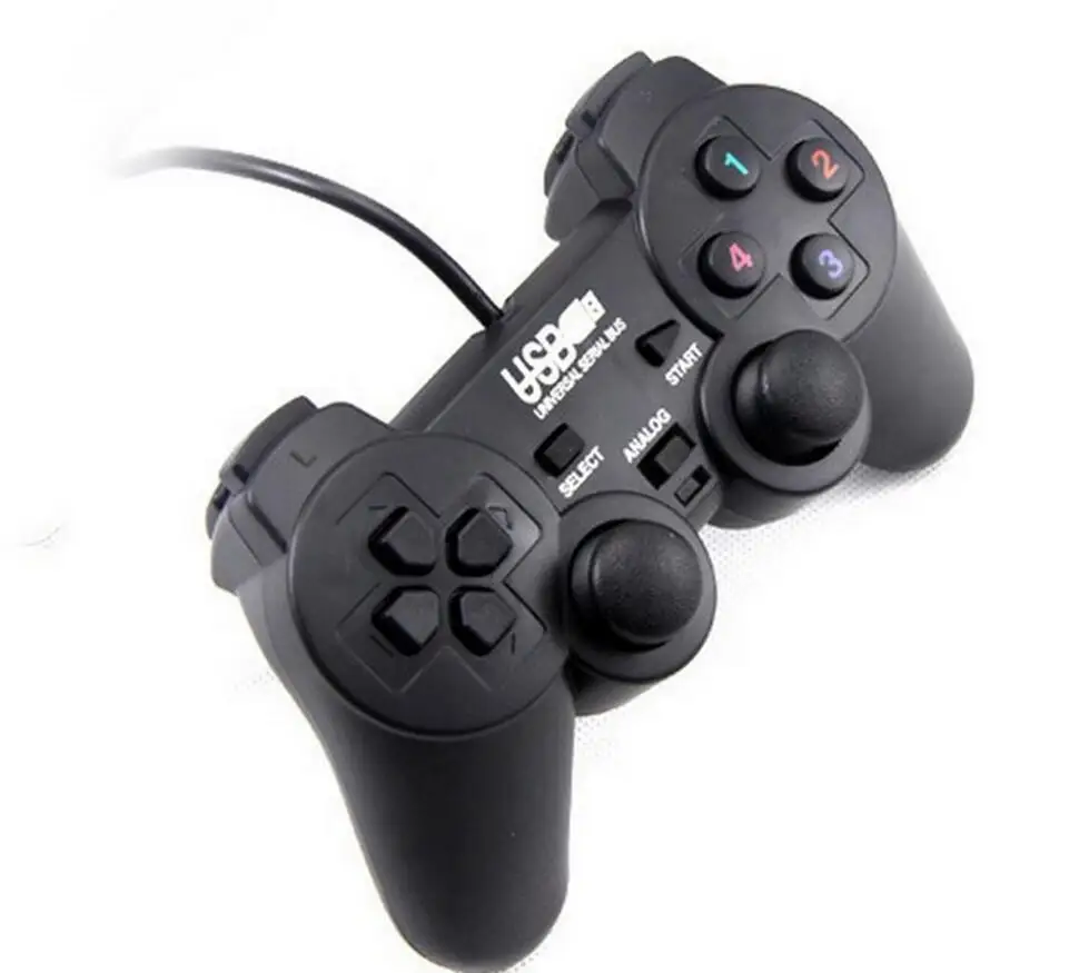 Продвижение проводной контроллер двойной шок дистанционного Джойстик Геймпад