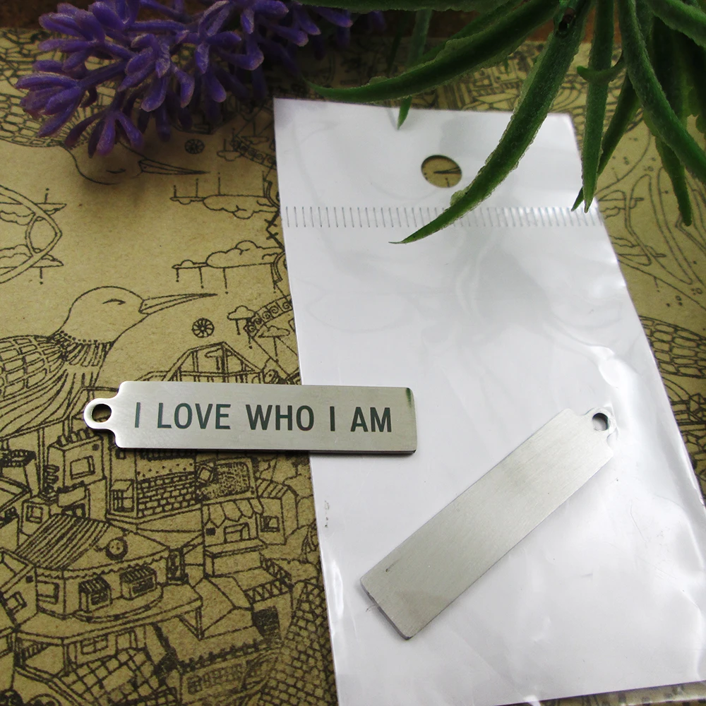 Подвески из нержавеющей стали I LOVE WHO AM 20 шт.|Подвески| |
