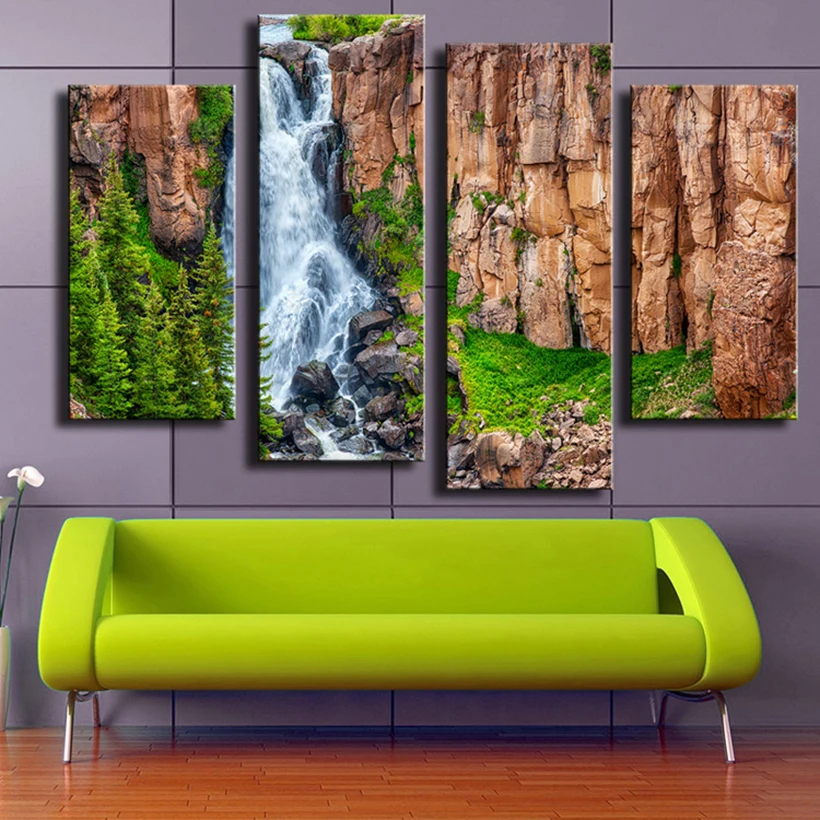 Картина Настенная Куадрос Decoracion из 4 предметов рисунок на холсте с изображением