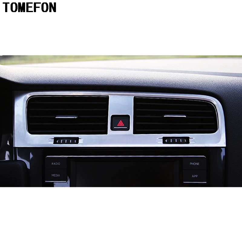 TOMEFON для Volkswagen VW Golf 7 MK7 ABS хром вентиляционное отверстие выход оконный переключатель Co пилот коробка Celling ручка внутренняя отделка