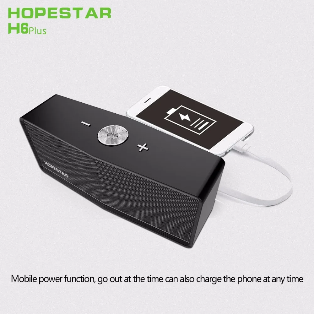 HOPESTAR H6Plus портативный Bluetooth динамик беспроводной Саундбар двойной бас стерео Поддержка Box музыка сабвуфер компьютер динамик s