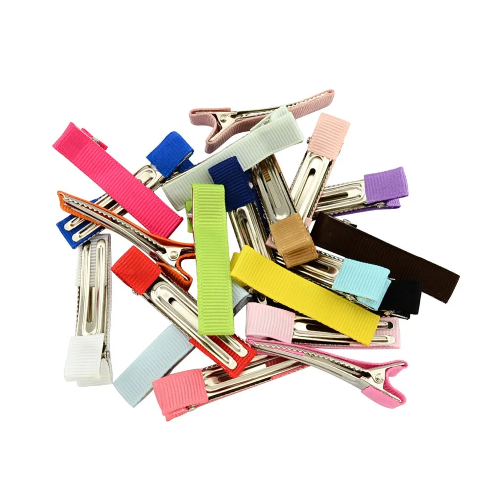 20 шт./лот заколка для волос с бантом однотонная лента девочек украшения 666 |