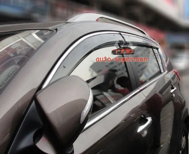 

Window Visor Vent with chrome molding trim For KIA sportage 2011 2012 2013 2014
