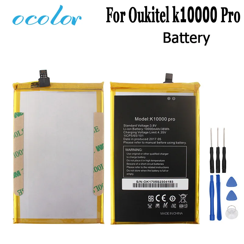 Ocolor литий ионная батарея для Oukitel K10000 Pro 10000 mAh Запасной Аккумулятор мобильного