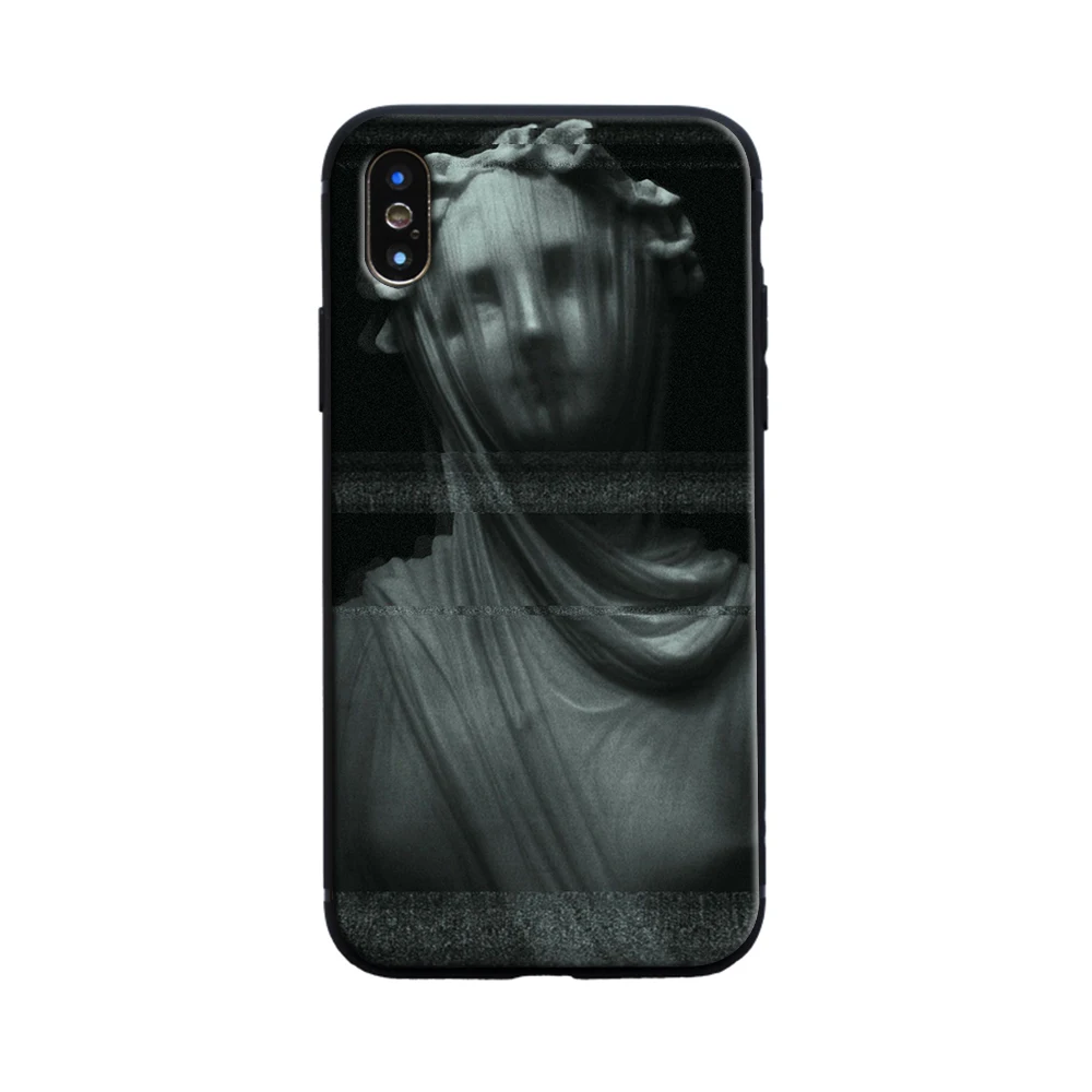 XIAOCHENGGUI Мона Лиза арт Давид линии черный мягкий чехол для телефона для iPhone 8 7 6 6S Plus X XS MAX 5 5S XR 11 pro max чехлы