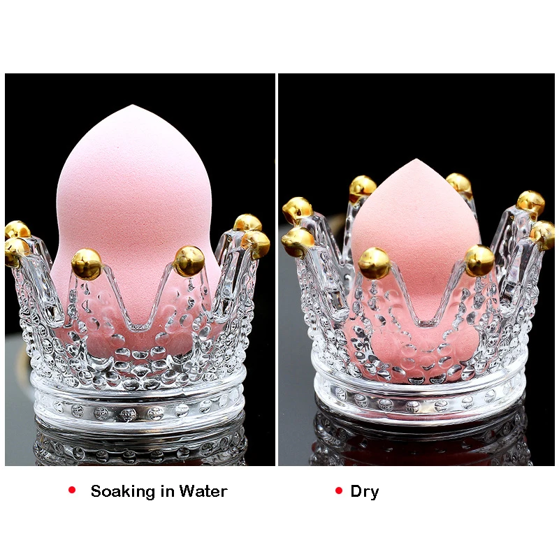 Стекло Royal Crown губкой держатели Puff Дисплей стенд спонж в форме яйца сушилка кронштейн Хранение Косметики Косметическая пуховка Органы