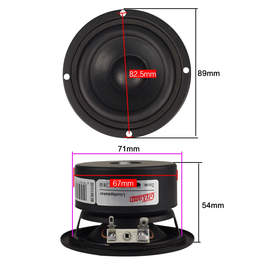 GHXAMP 3 дюймов 4ohm полный спектр Динамик 5-15 Вт HIFI Портативный динамик с bluetooth ноутбук НЧ гликоль Medium(мама я тебя люблю ВЧ милые 2 шт