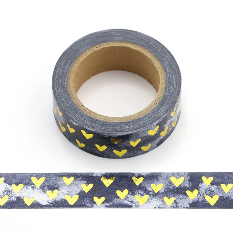 Новинка, 1 шт., лента из фольги Васи, сердце, японская, 1,5*10 метров, Kawaii, инструменты для скрапбукинга, маскирующая лента, Рождественский фотоальбом, сделай сам, декоративная