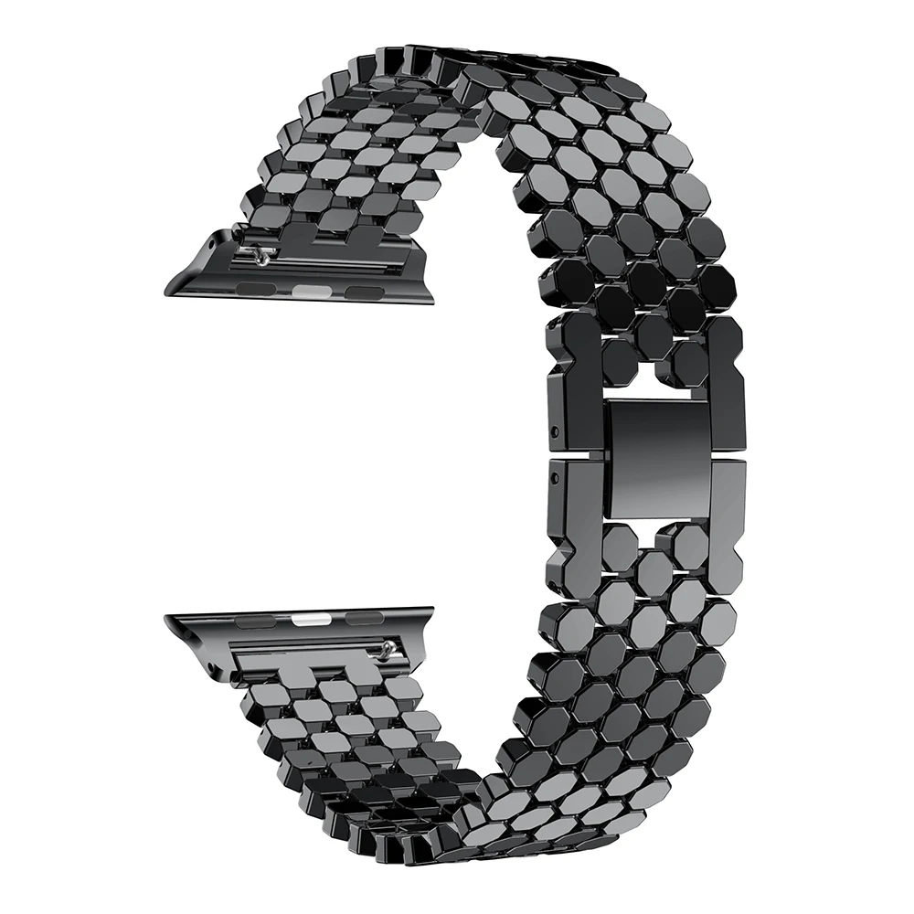 Ремешок из нержавеющей стали для Apple watch band 5 4 3 44 мм 42 38 40 браслет iwatch link series 2