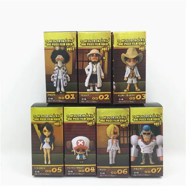 7 шт. WCF Comic Аниме Eiichiro Oda одна штука соломенная шляпа Пираты Луффи Санджи Usopp Chopper