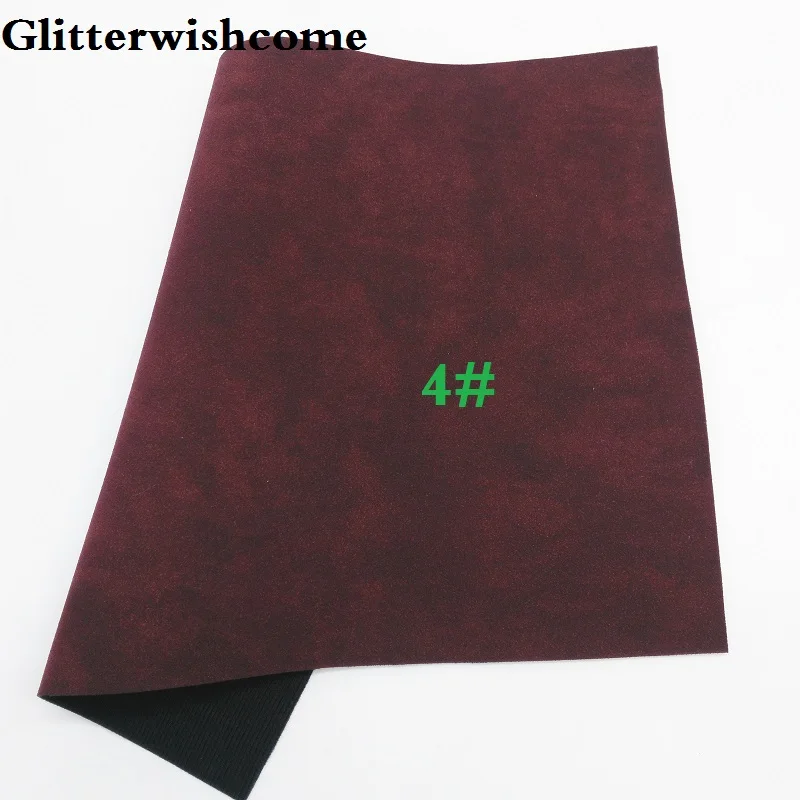 4 Glitterwishcome 21X29 см A4 размер винил для бантов нубук кожа Fabirc искусственная кожа листы для бантов, GM174A - Цвет: 4