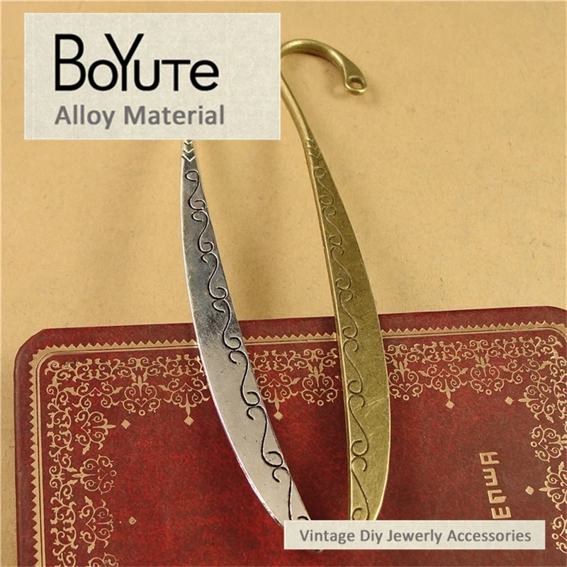 BoYuTe (20 шт./лот) 19*122 мм винтажный стиль Античная бронзовая Посеребренная Закладка