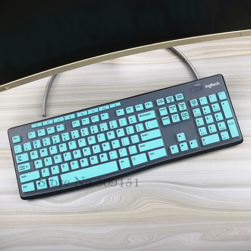 Skyblue Водонепроницаемый силиконовый чехол для клавиатуры для logitech MK275 K275 MK200 K200 MK260 K260 MK270 K270 механический Настольный ПК - Цвет: Skyblue