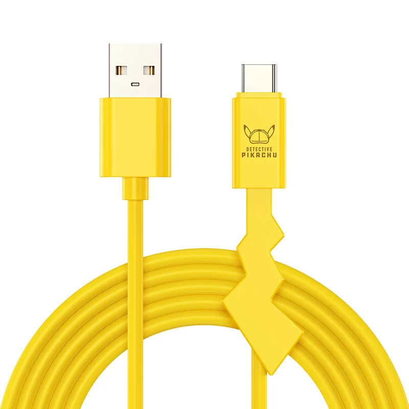 Аниме детектива Пикачу USB 2,0 type-c кабель для зарядки данных для Android Apple iphone 6 iphone X
