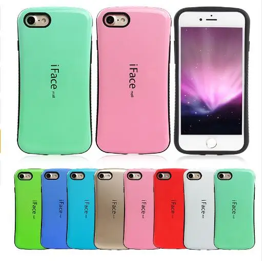 Новый iFace mall двухцветный волнистый силиконовый чехол для iphone 7 plus 8 8plus задняя