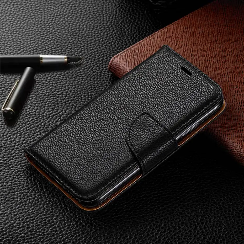 Black K40 PU кожаный флип чехол для LG K40 K 40 полосы бумажник чехол для LG K40 PU кожаный чехол Funda Capa - Цвет: Black