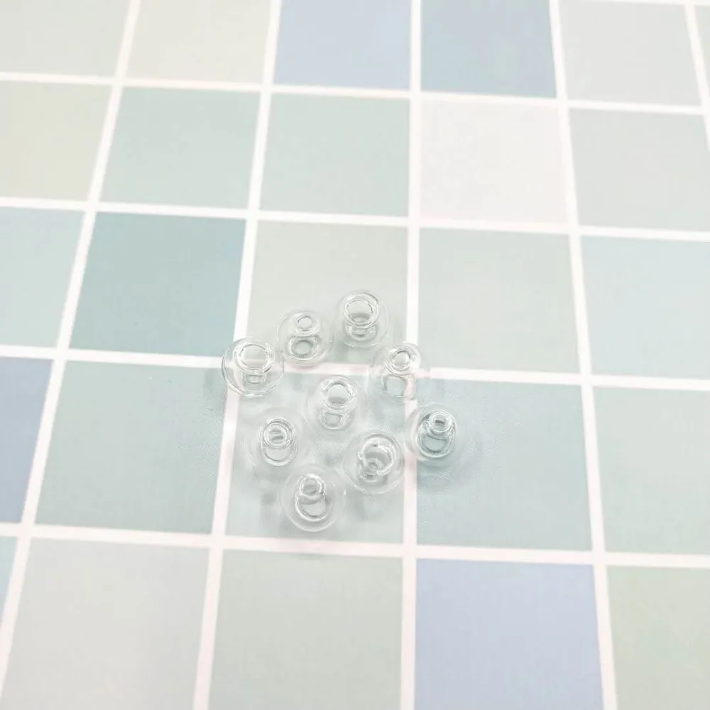 50pcs/lot 10mm Transparent glass globe dome locket vial pendant bottle Two Hole fashion diy accessories decor |