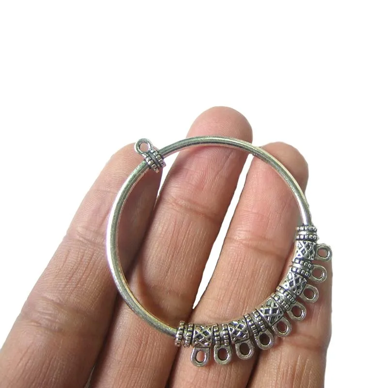 

8PCS Antique Large Porous Chandelier Charms Open Round Pendants Connectors for DIY Necklace Earrings Finding Jewelry