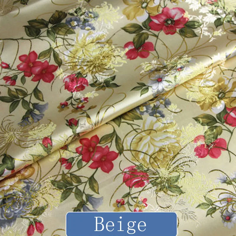 beige 1 шт. 50 см* 70 см китайский древний Шелковый Атлас парча Cos одежда костюм платье кимоно ткани - Цвет: beige