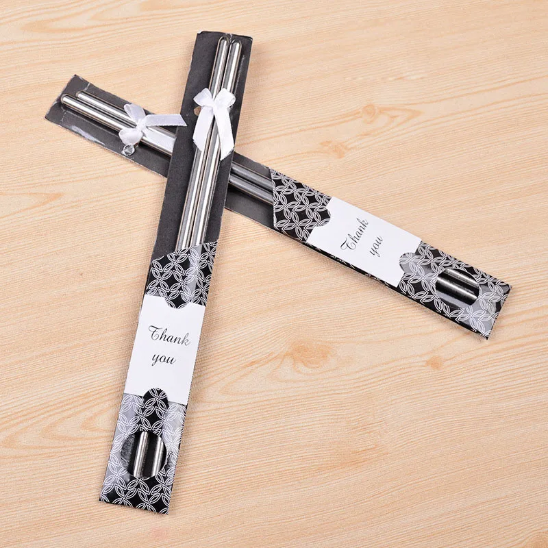 10 парт/лот свадебные сувенирные палочки для еды из нержавеющей стали креативный