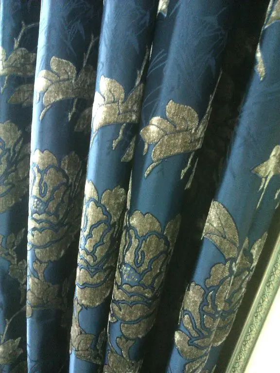 Лидер продаж качественная Роскошная модная бархатная занавеска синего и