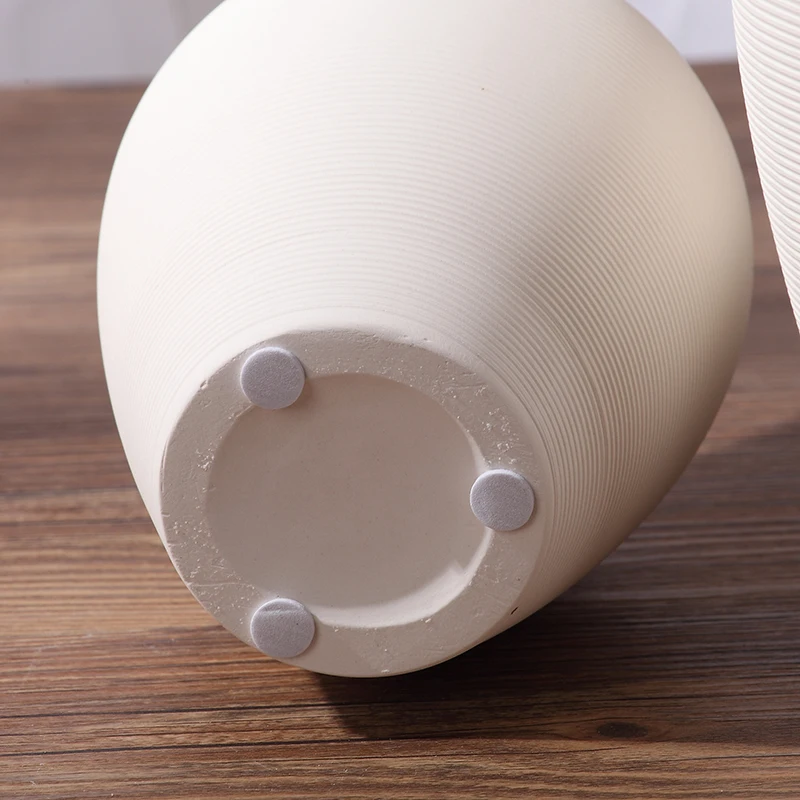 

New white Small mouth ceramic creative contracted flower vase home decor craft room decoration handicraft porcelain figurine