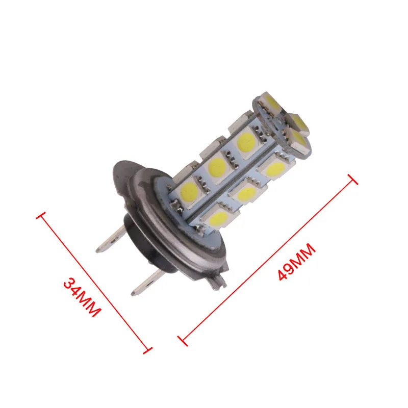 2 шт. H7 18SMD 5050 Светодиодная Автомобильная противотуманная фара белая 18 лампа DC12V