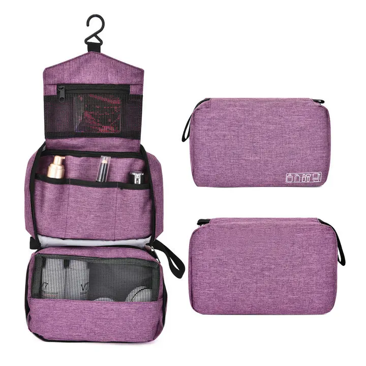 Purple Toiletry Bag Foxmertor Новая мужская сумка для туалетных принадлежностей подвесной дорожный водонепроницаемый комплект для бритья сумка-Органайзер идеальный аксессуар для путешествий Подарок roupa feminina - Цвет: Purple Toiletry Bag