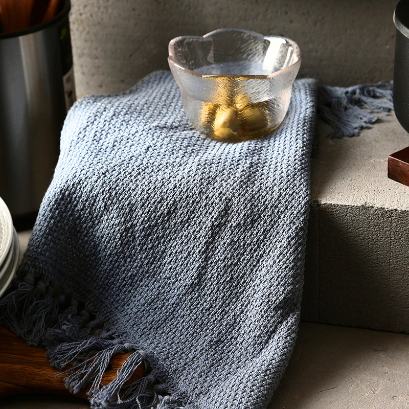 2 шт./компл. салфетки с кисточками вафельные чайные полотенца на стол хлопковые
