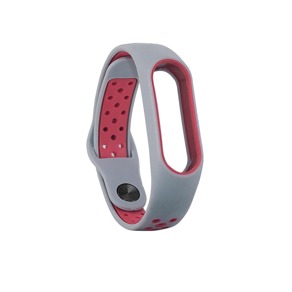 red gray Смарт-ремешок аксессуары для Xiao mi Band 2 Браслет Силиконовый сменный для Xiaomi mi Band 2 для mi band 2 спортивный браслет - Цвет: red gray