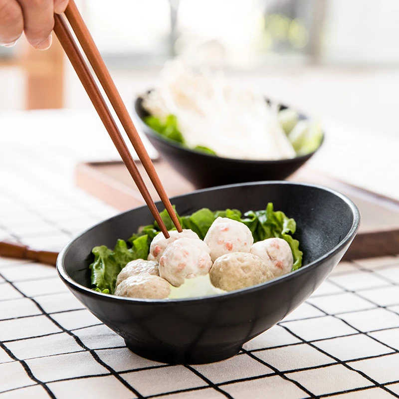 Керамическая миска для супа салат косая рта ресторан горячий горшок миски еды